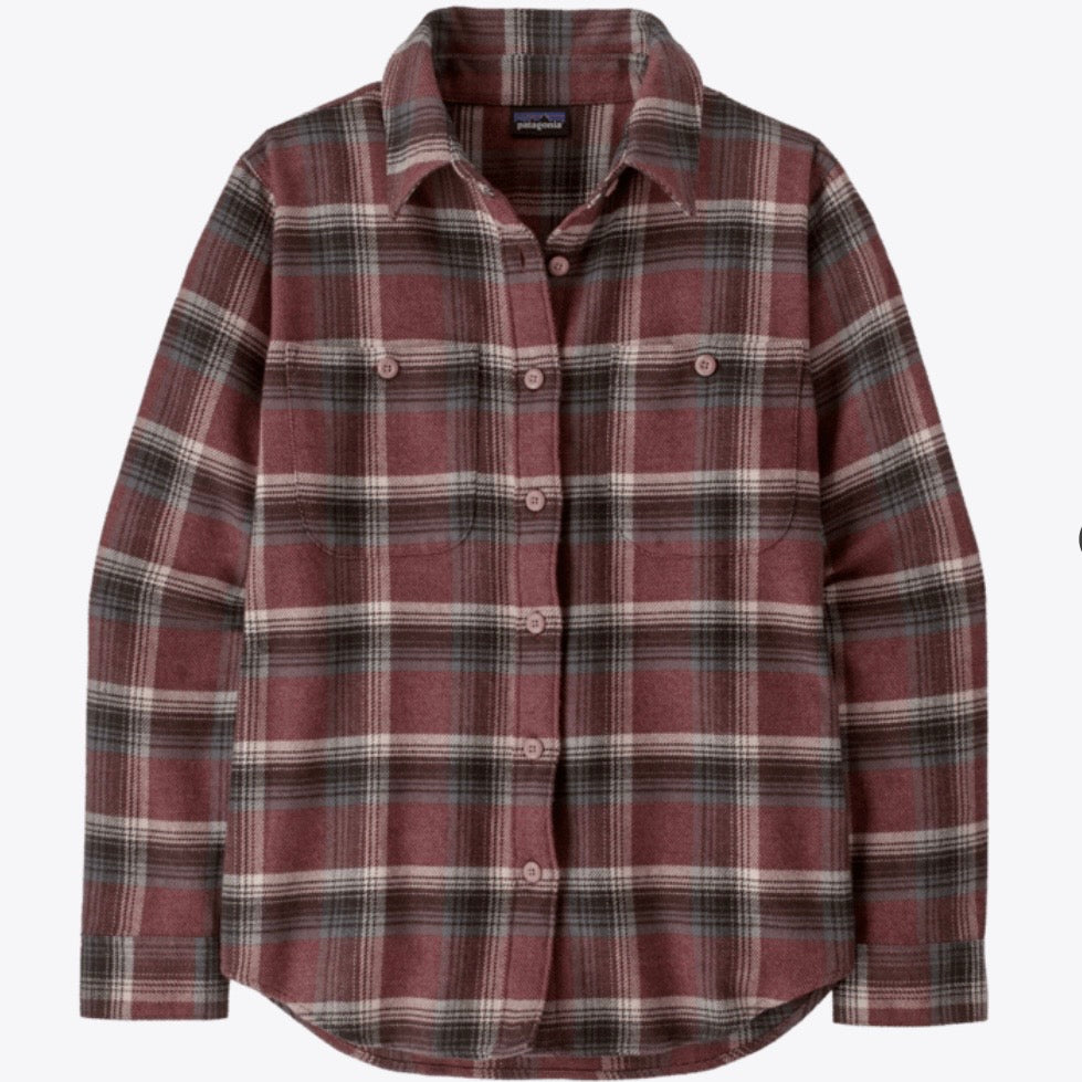 Patagonia W's Fjord Flannel Shirt - Cozy Cabin: Berry Fig