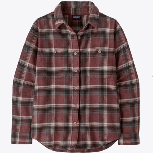 Patagonia W's Fjord Flannel Shirt - Cozy Cabin: Berry Fig