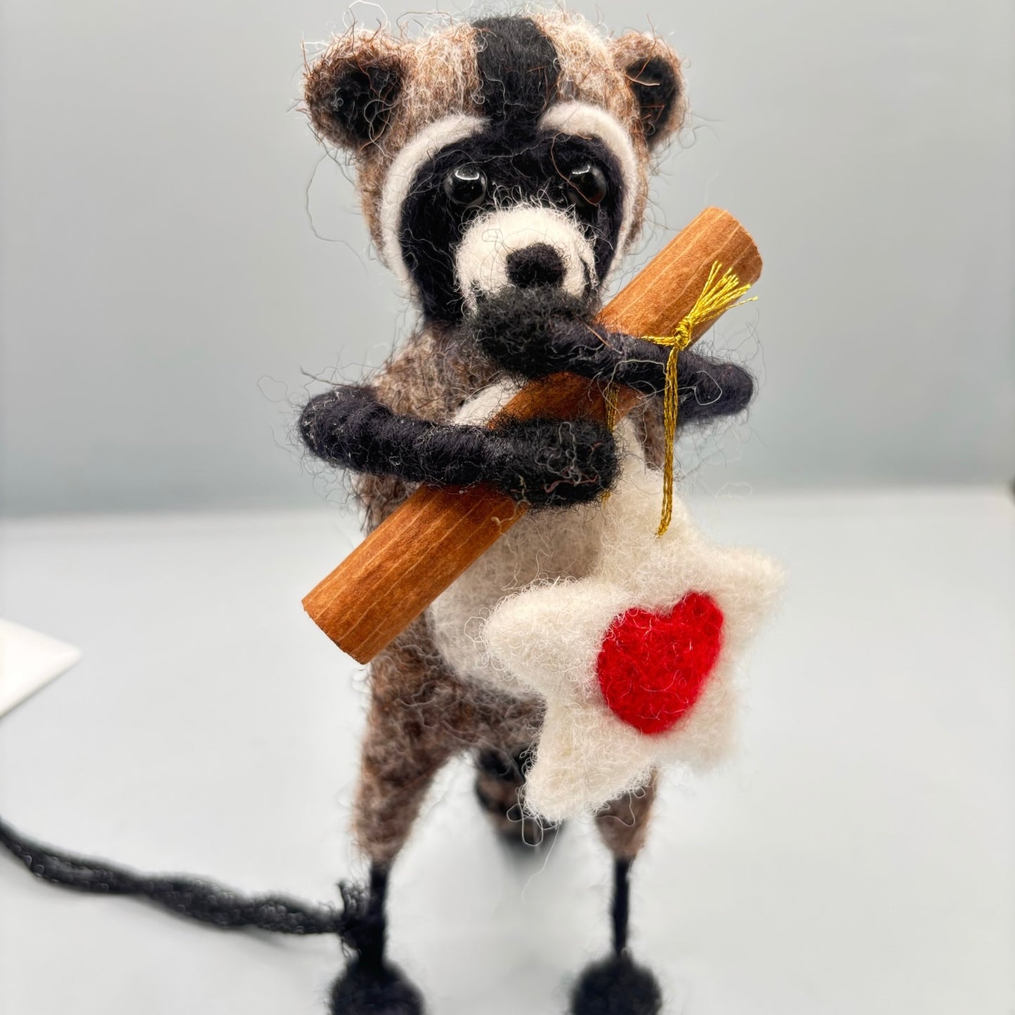 Needle Felting Raccoon - Handmade in Tellico Plains, TN