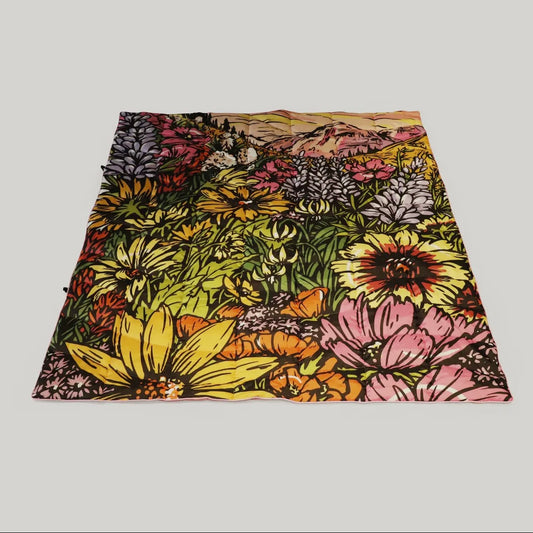 The Montana Scene Puffy Outdoor Blanket - Flower Meadow