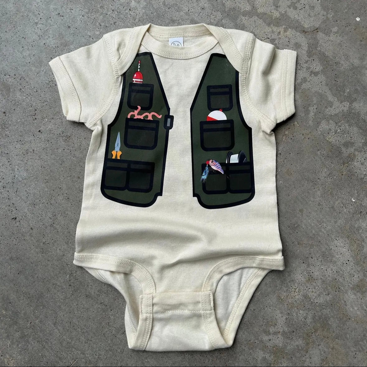 Fishing Vest Infant Bodysuit