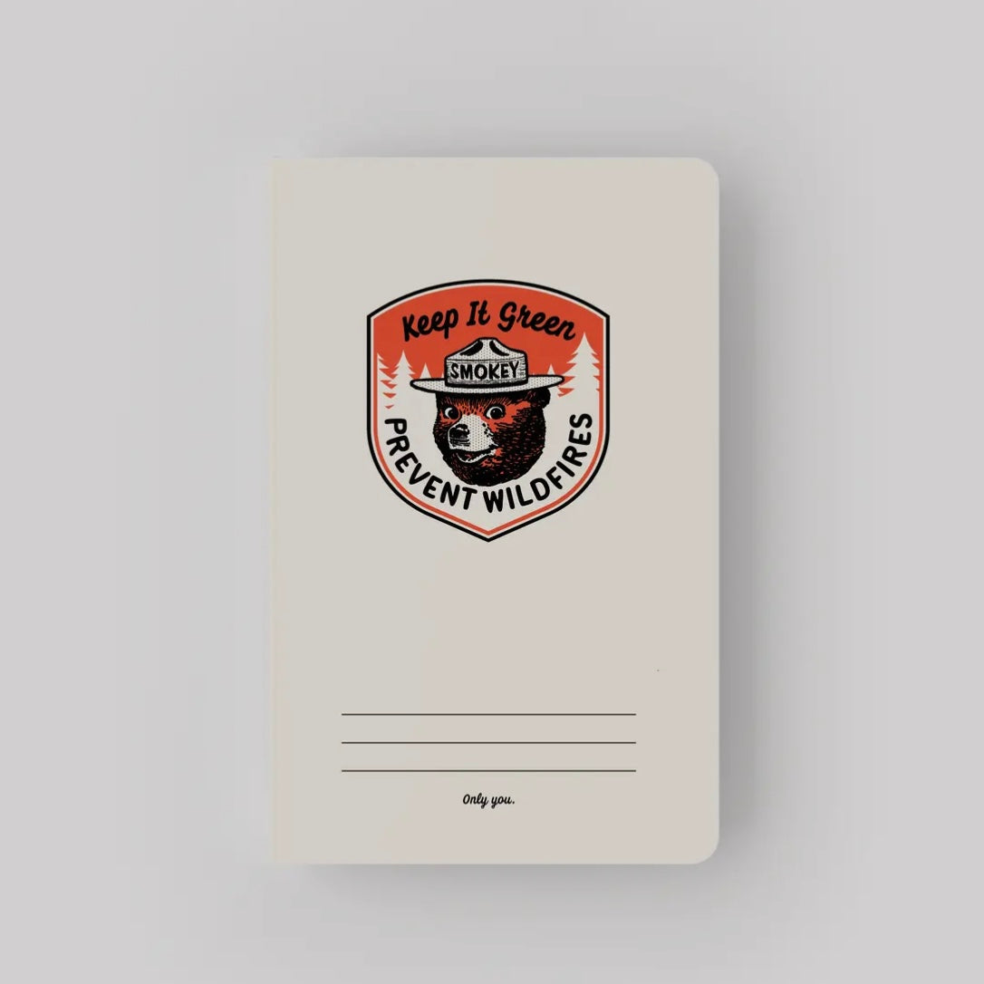 Smokey Bear Letterpress Mini Notebook