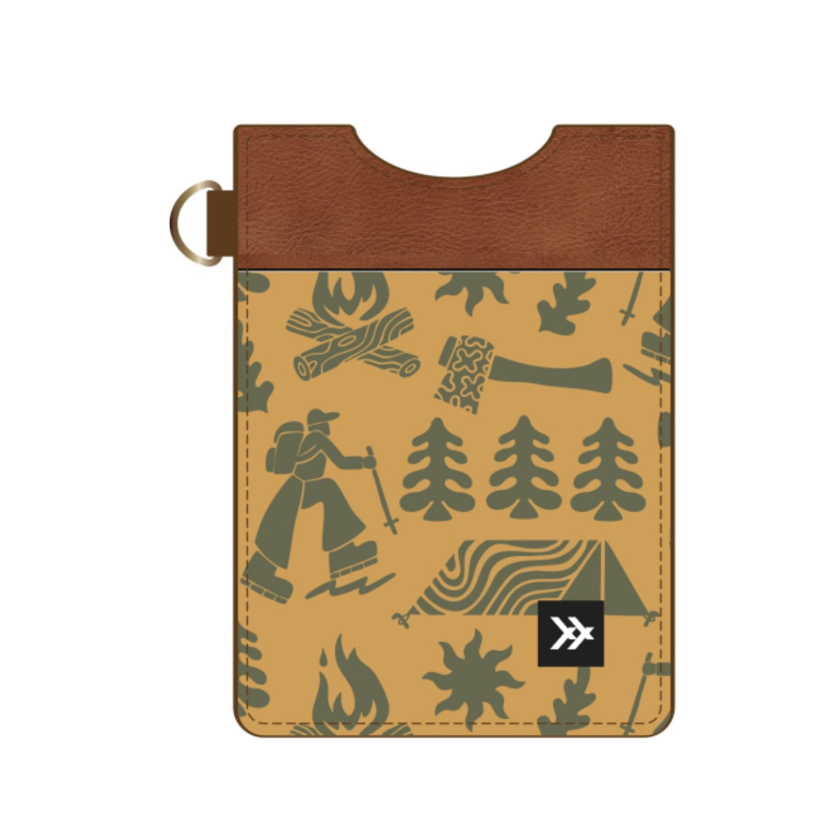 Thread Vertical Leather Wallet