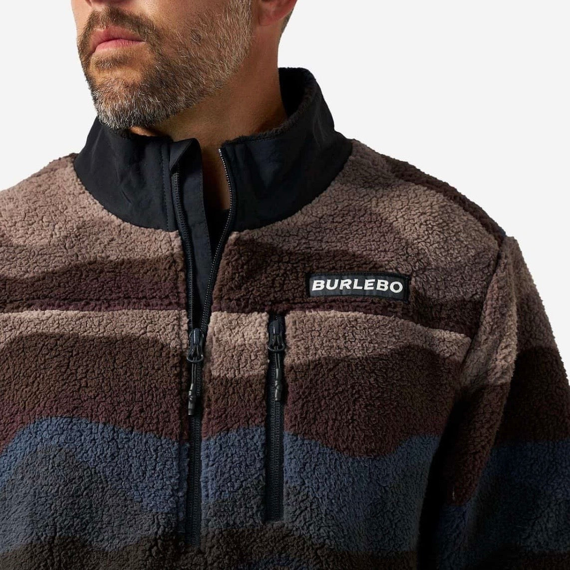 Burlebo Mountain Fleece - Quarter Zip - Wave On Wave
