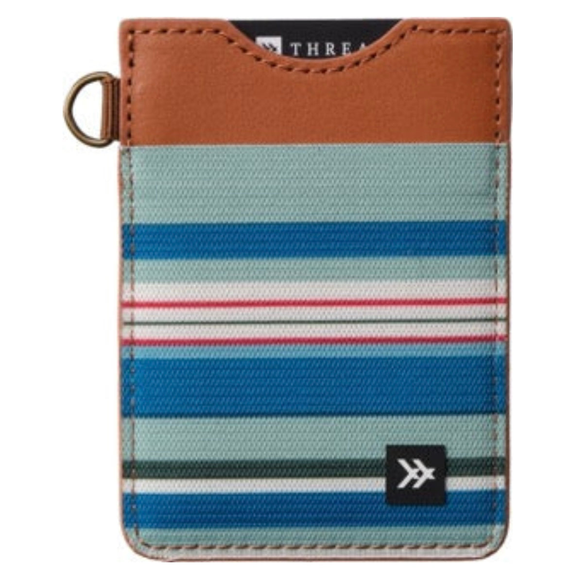 Thread Vertical Leather Wallet