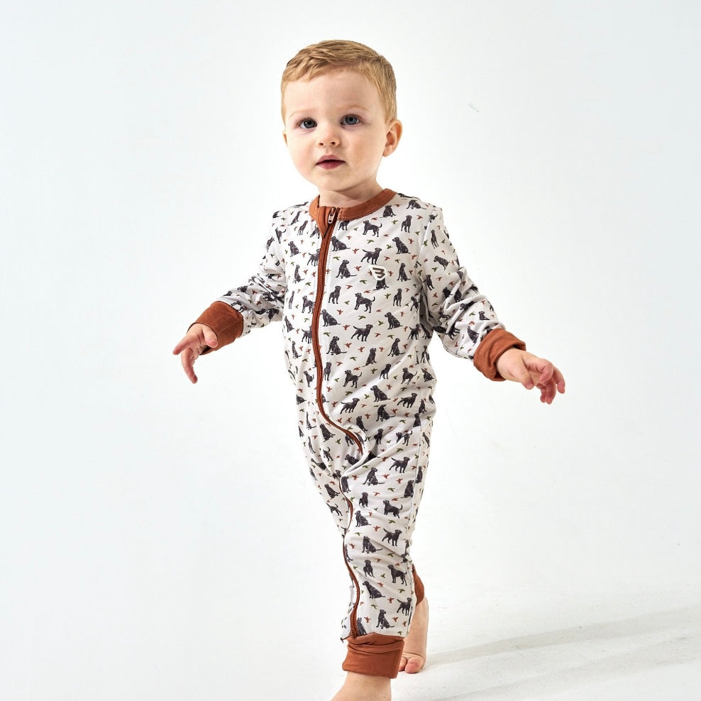 Burlebo Baby Zip-Up Ducks and Dogs