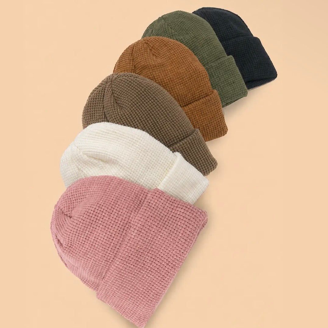 Soft Ribbed Knit Beanies Hat