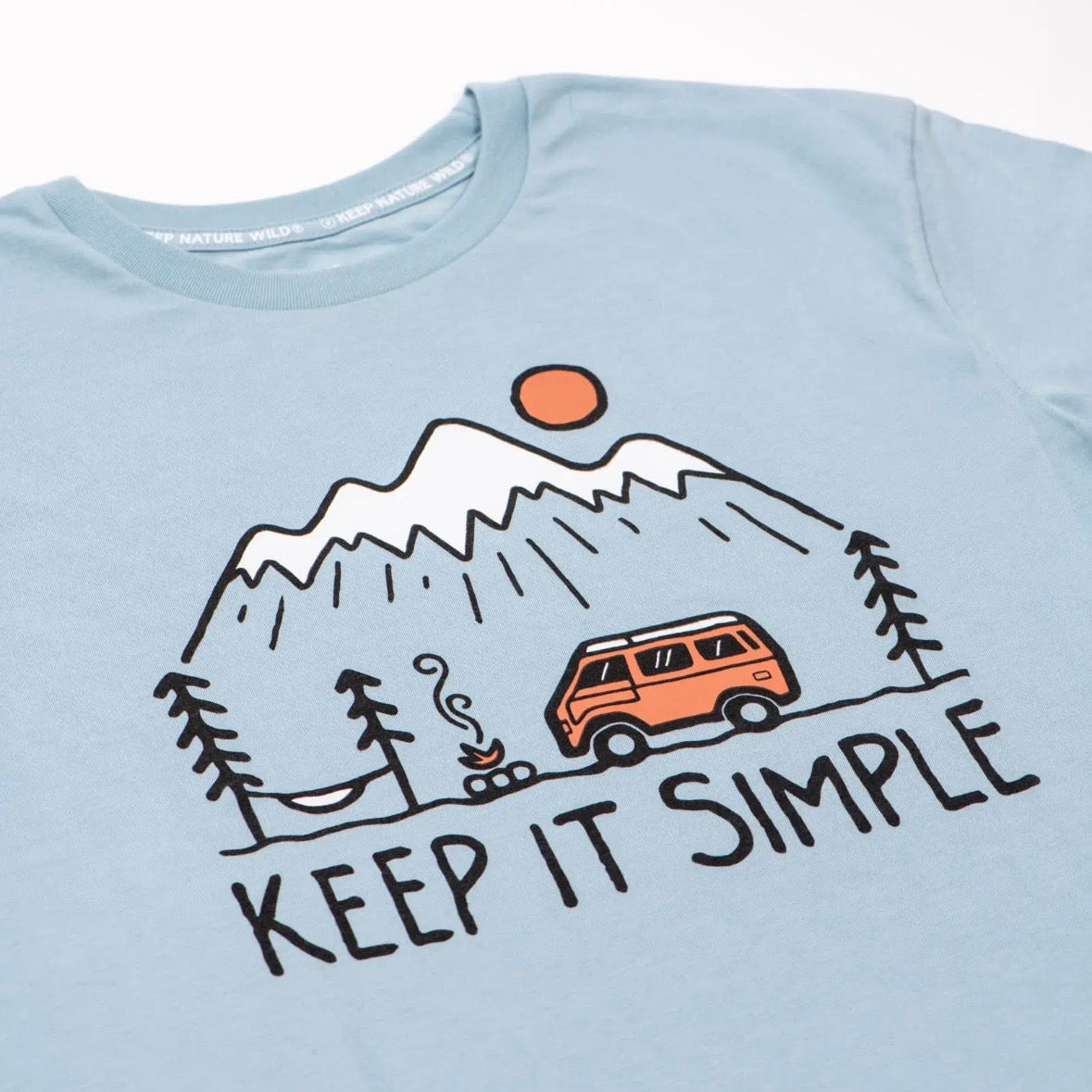 Keep Nature Wild Keep It Simple Unisex Tee | Morning Mist