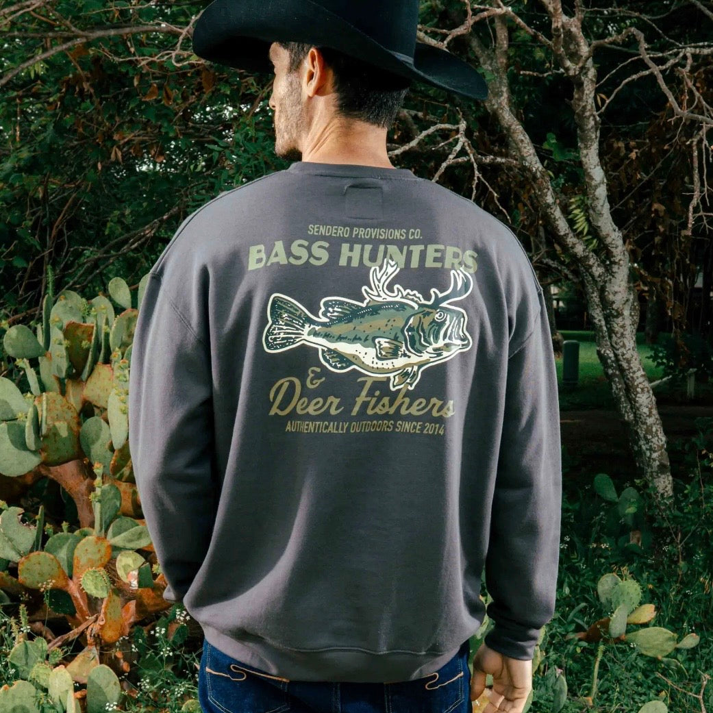 Sendero Deer Fishers Sweatshirt - Charcoal