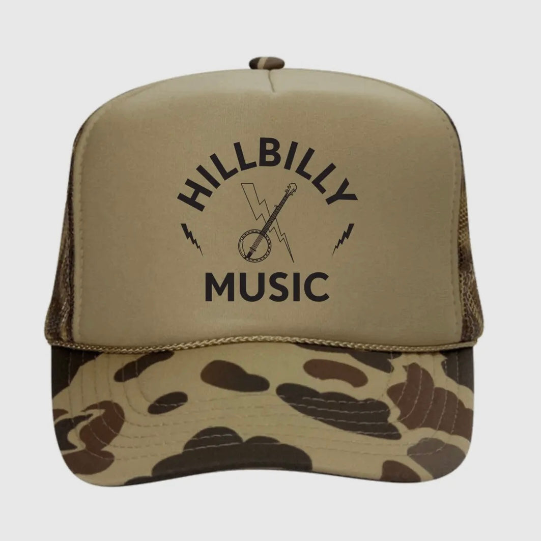 Hillbilly Music Trucker Hat (Camo)