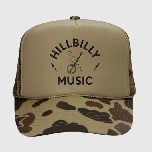 Hillbilly Music Trucker Hat (Camo)
