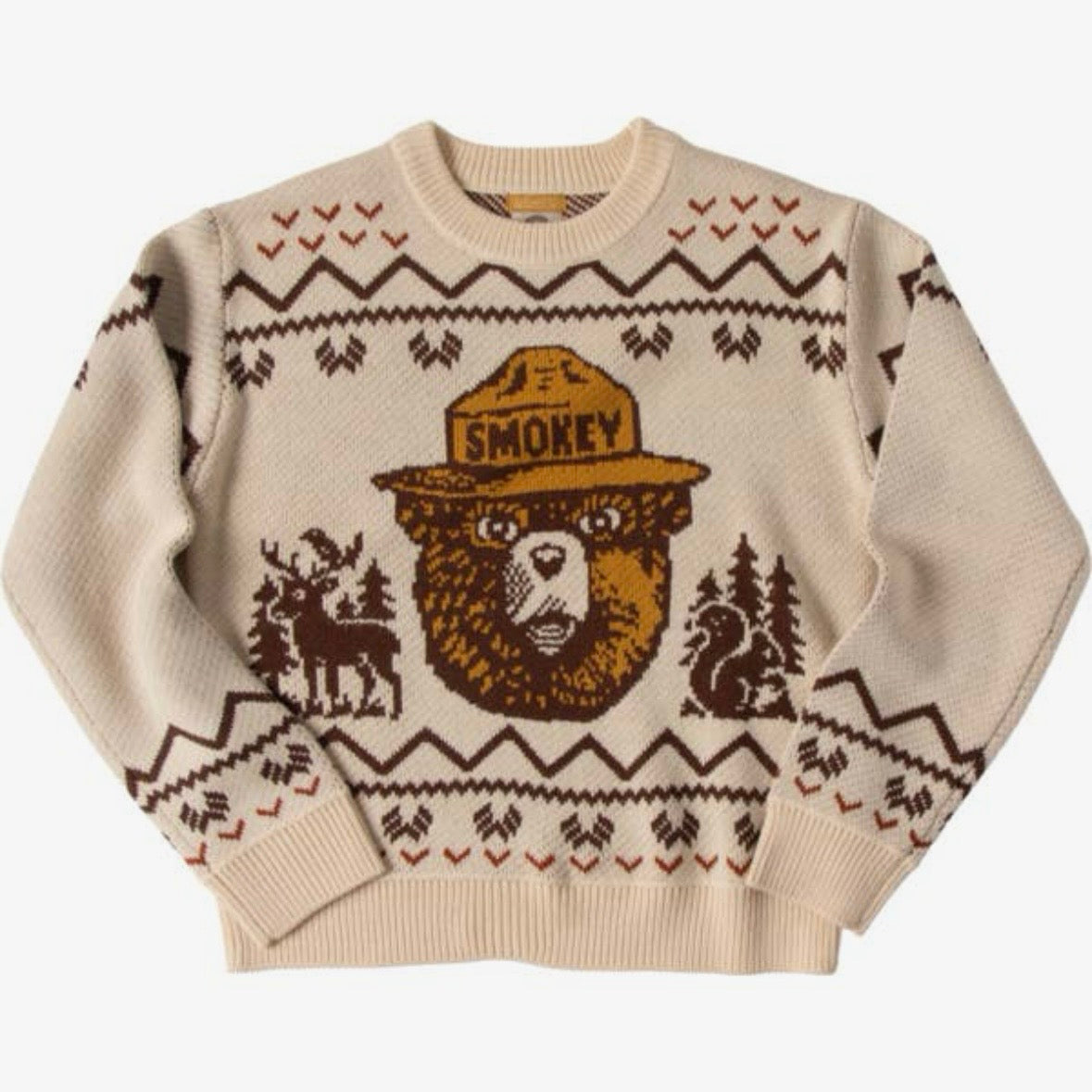 The Landmark Project Smokey Bear Unisex Sweater - Soft Birch