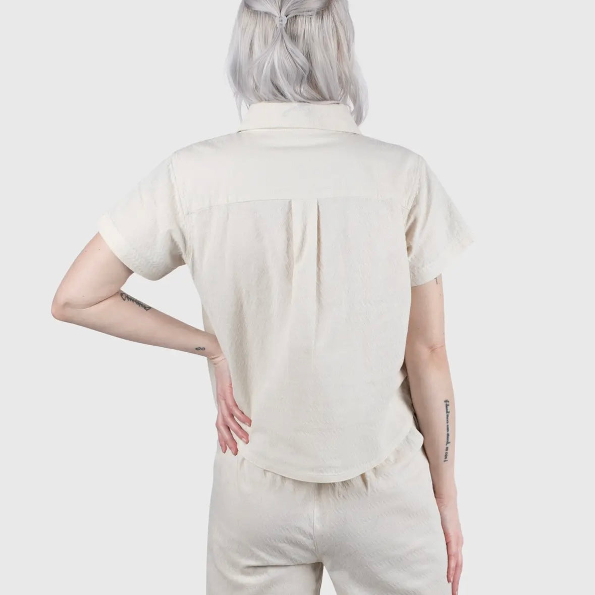 Jetty Cape Cod Jacquard Shirt - Cream