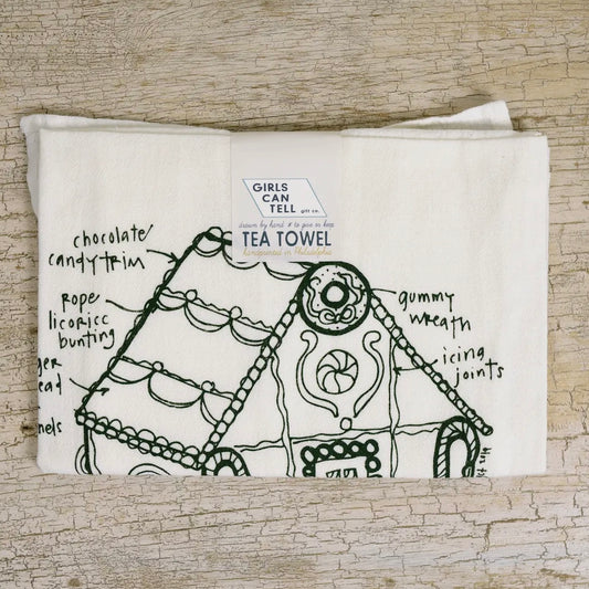 Gingerbread House Tea Towel