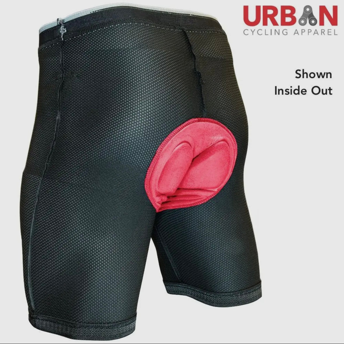 Urban Cycling Padded Undershorts Underliner with Premium Antibacterial G-Tex Pad