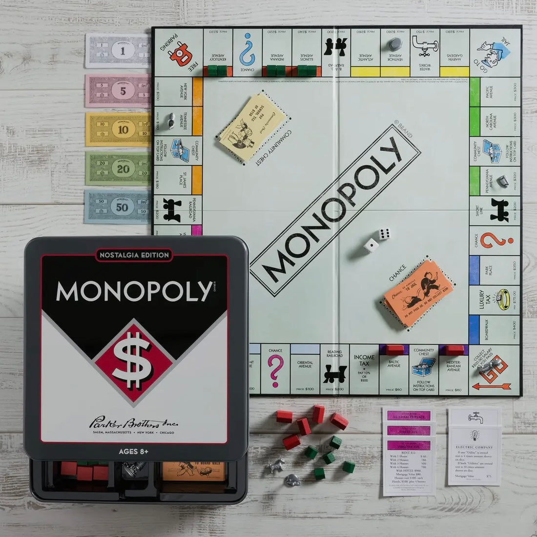 WS Game Company Monopoly in Nostalgia Tin