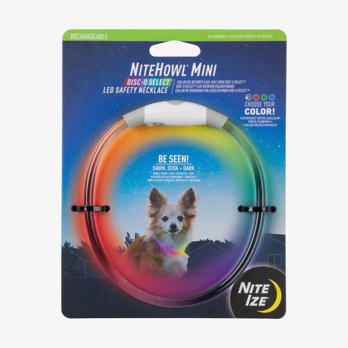 Nite Ize Nitehowl Rechargeable Led Safety Necklace-Disco