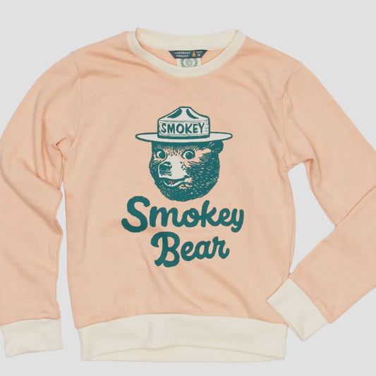 The Landmark Project Smokey Signature Youth Crewneck Sweatshirt in Peach Blossom