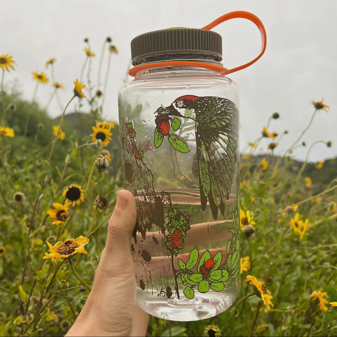 Mustard Beetle Illustration Chaparral 32oz Wide Mouth Nalgene Water Bottle