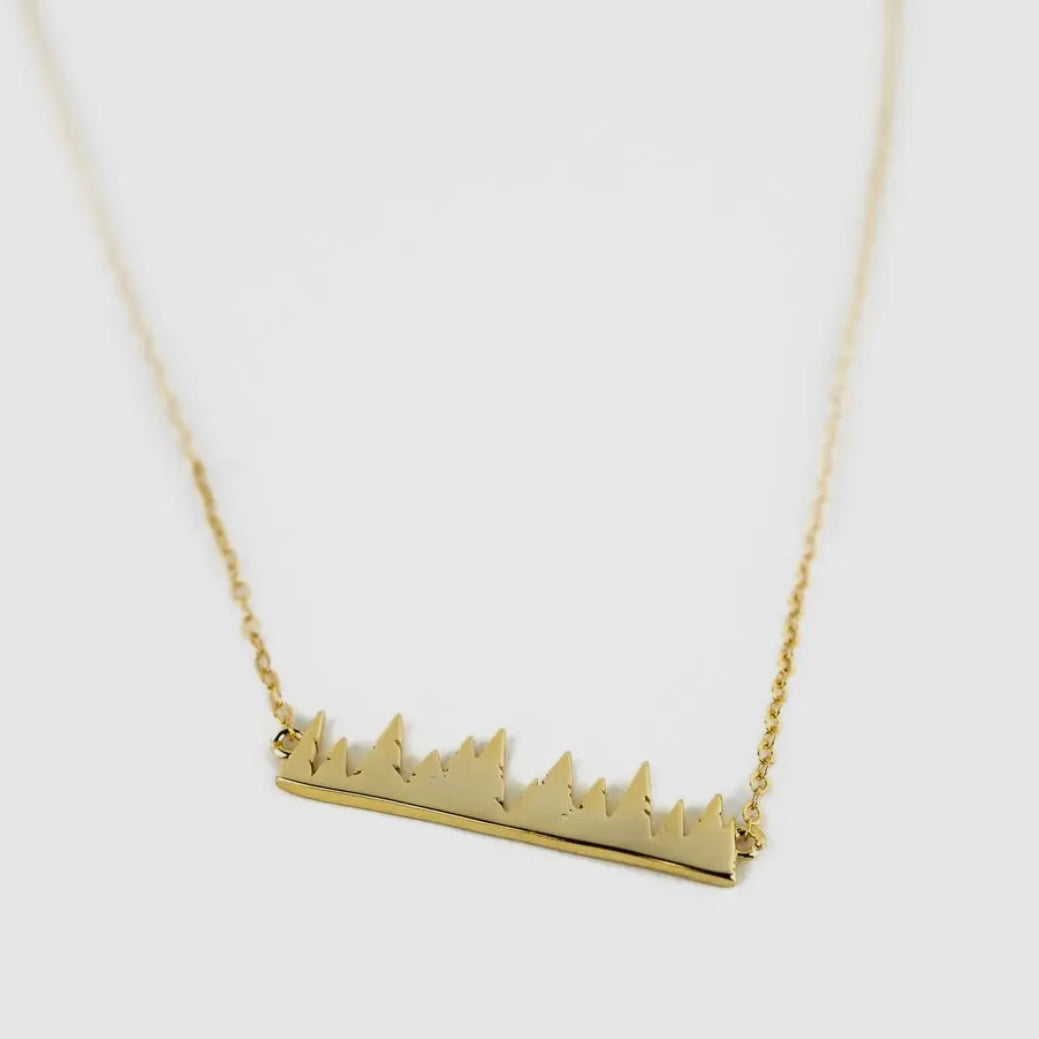 Tree Line Necklace - Gold