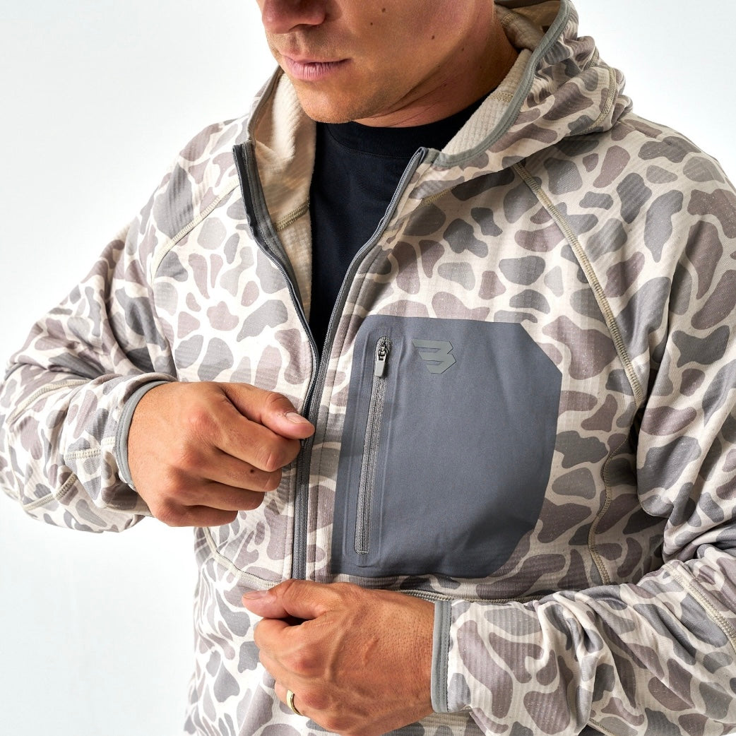 Burlebo Blaze Tech Quarter Zip - Classic Deer Camo