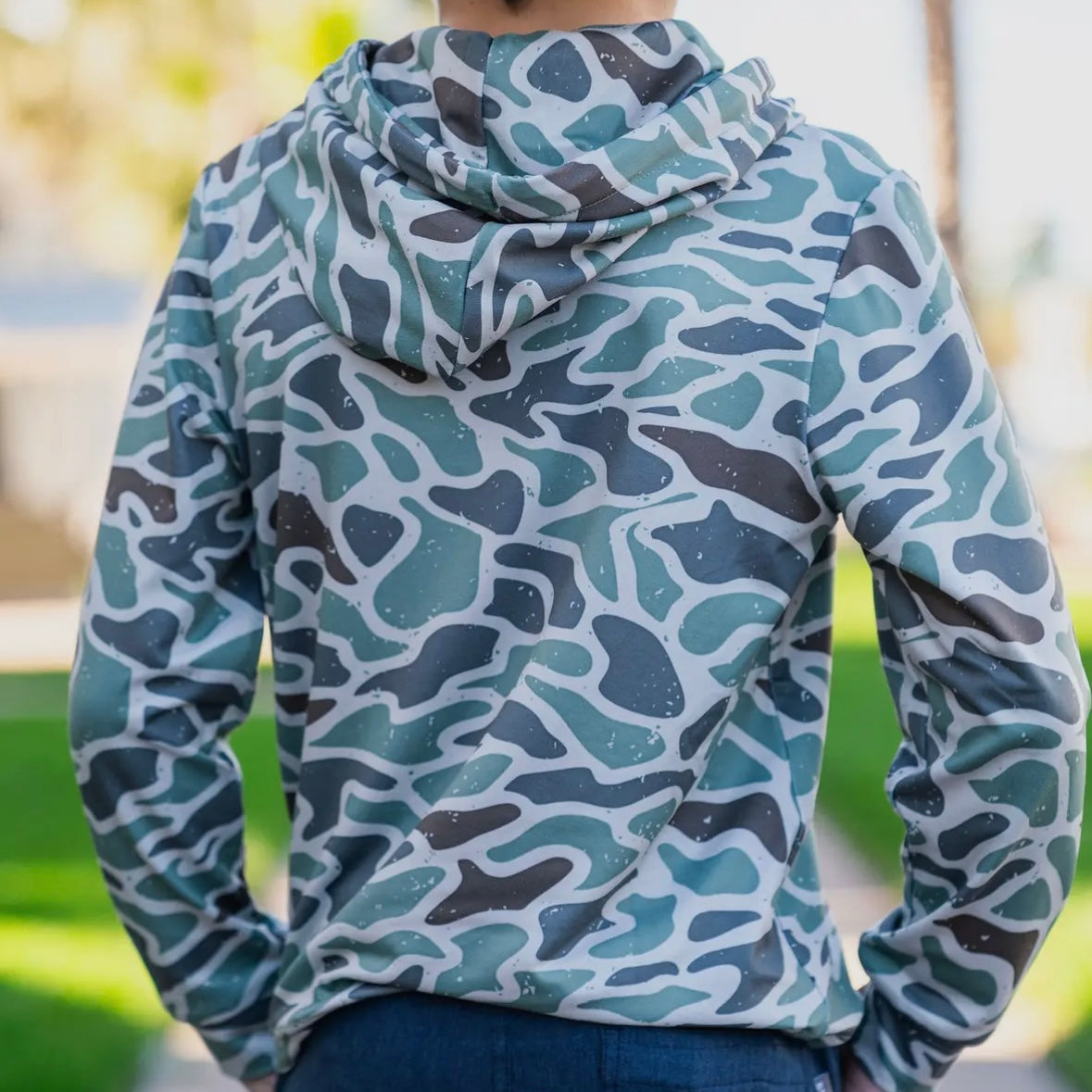 Burlebo Youth Performance Hoodie - Retro Duck Camo