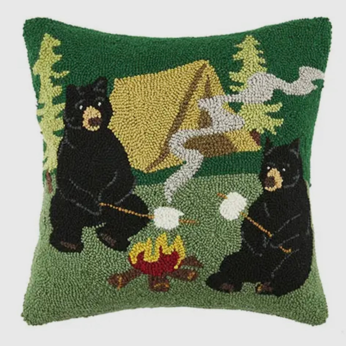 Campfire Bears Hook Pillow