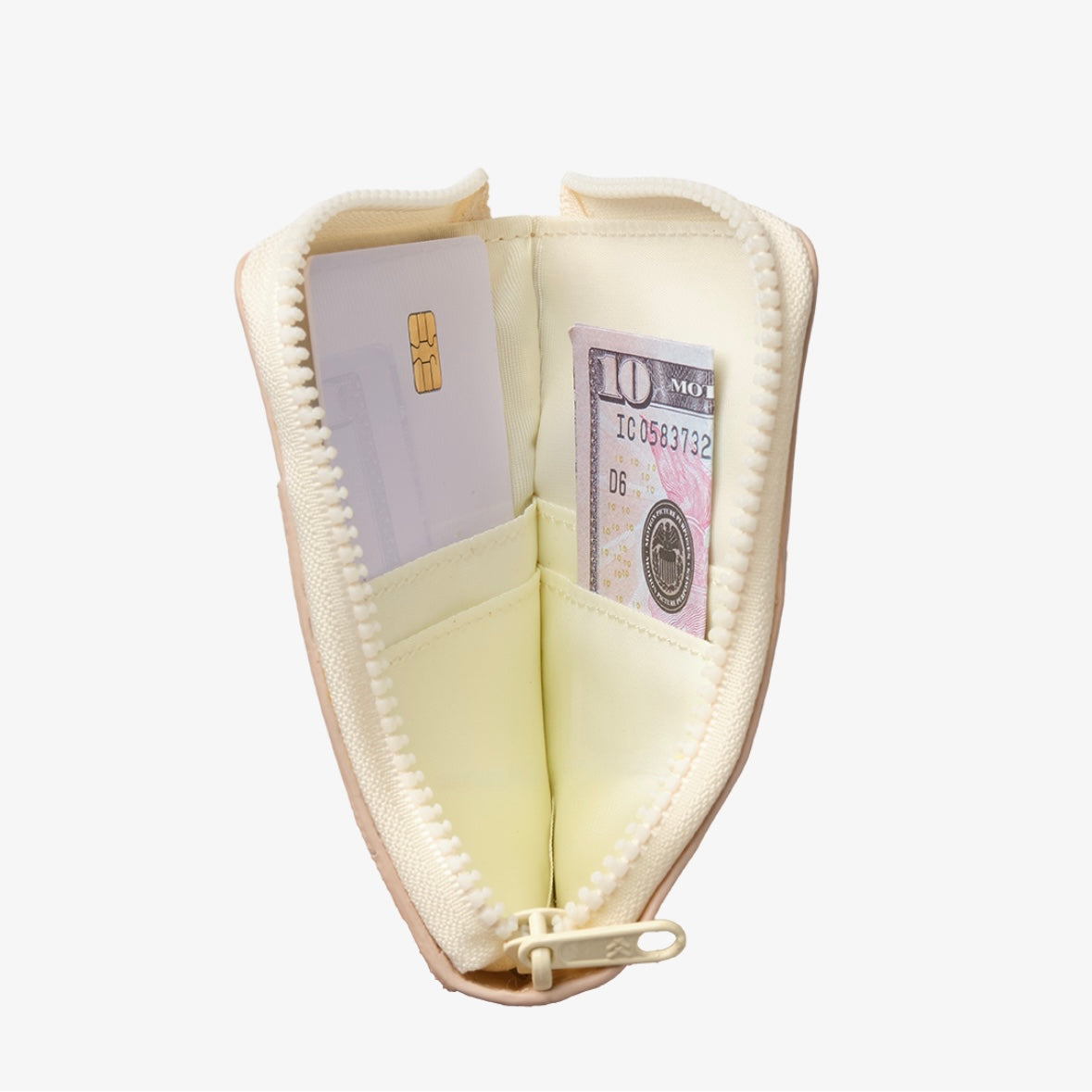 Thread Leather Zip Wallet