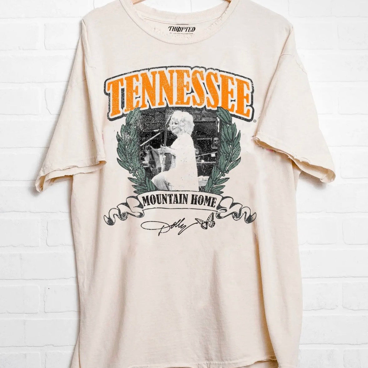 Dolly Parton Mountain Home Tennessee Off White Tee