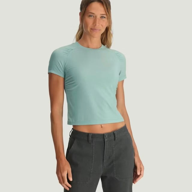 Free Fly Women's Elevate Lightweight Fitted Tee - Ocean Mist