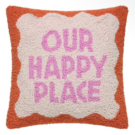 Our Happy Place Hook Pillow