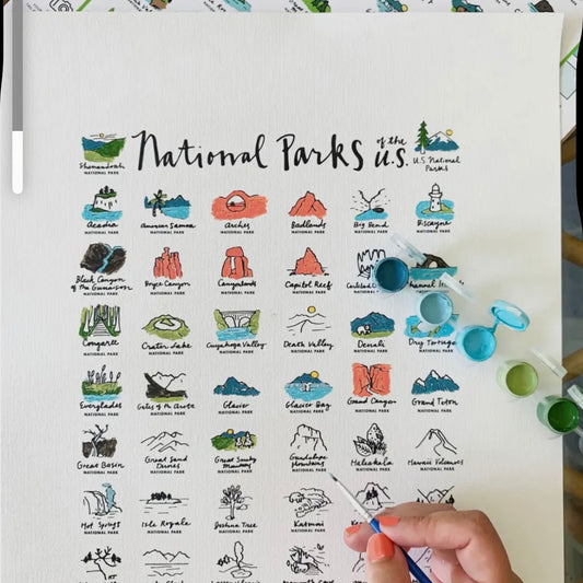 National Parks Paint By Number Kit