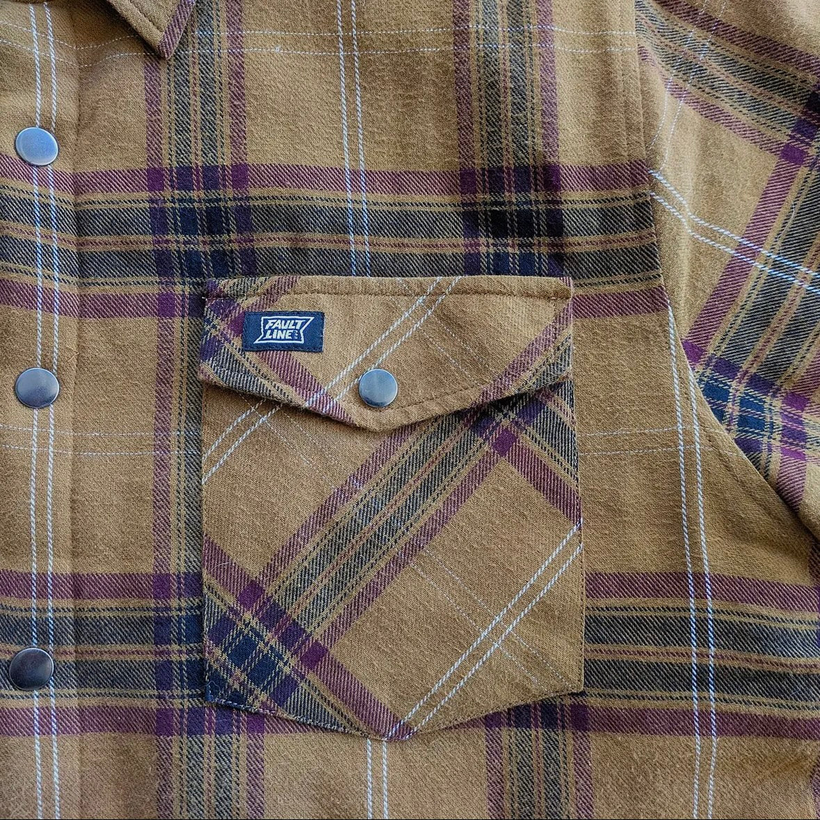 FaultLine395 Juniper Insulated Flannel Shacket-Dijon/Maroon