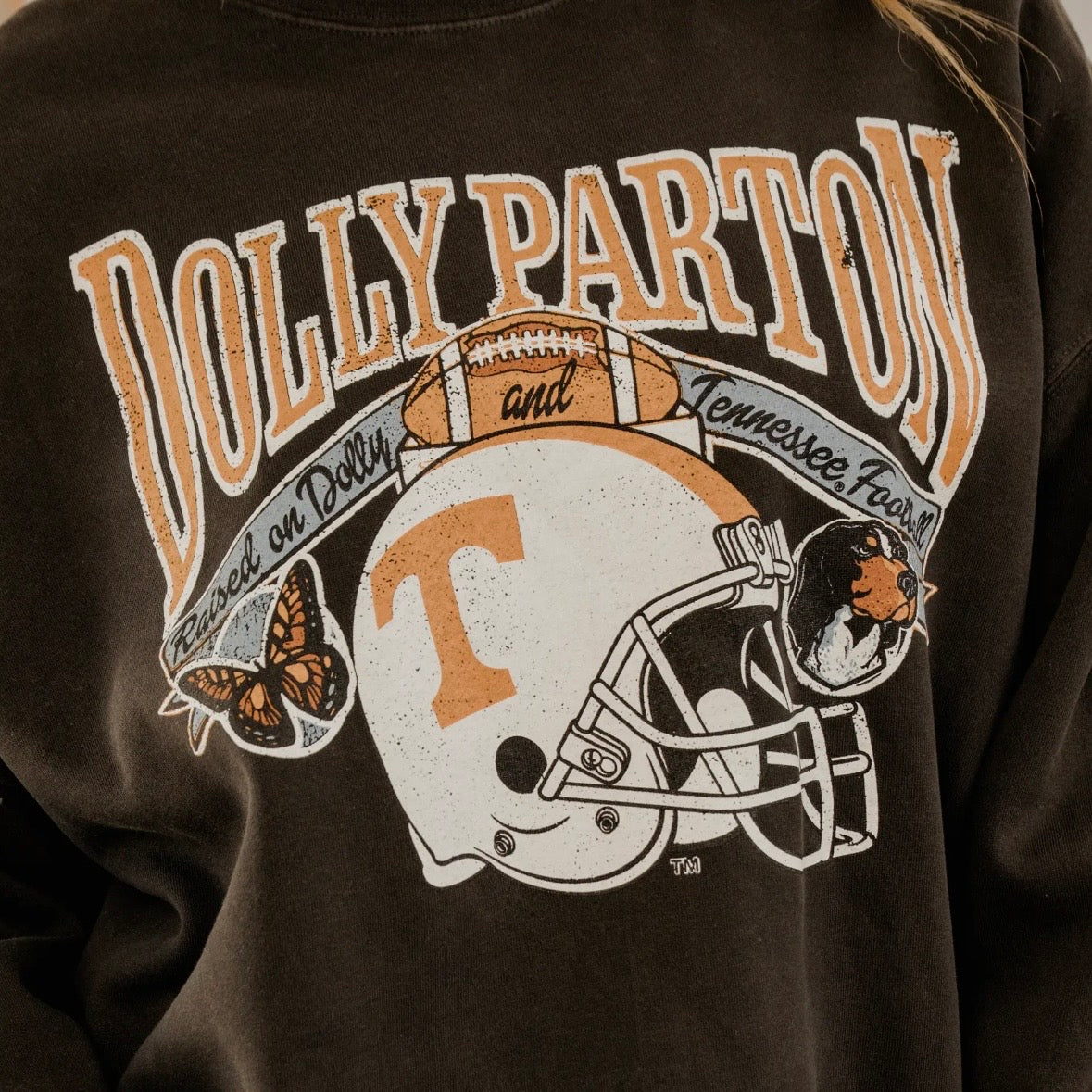 Raised On Dolly Parton & Vols Football Hi-Dive Sweatshirt