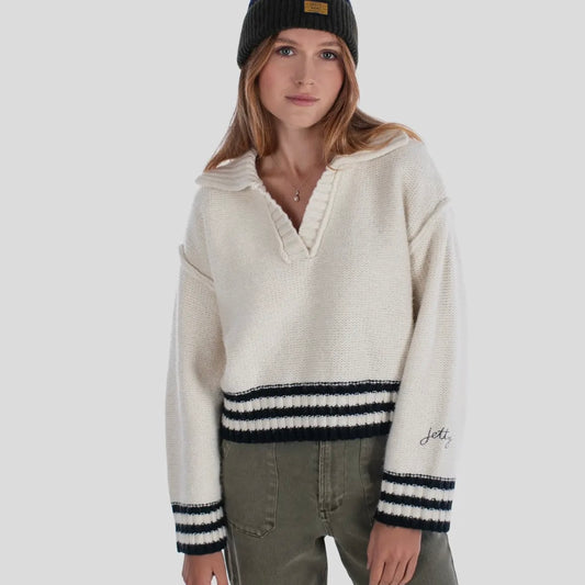 Jetty Tybee Henley Sweater - Ivory