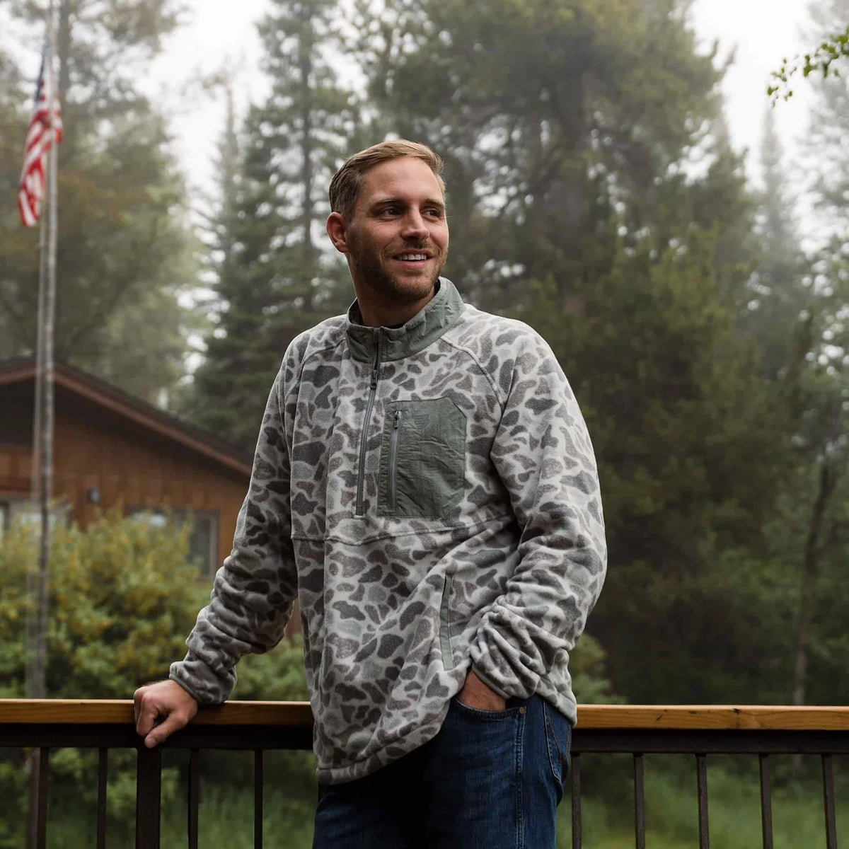 Burlebo Micro Fleece in Classic Deer Camo