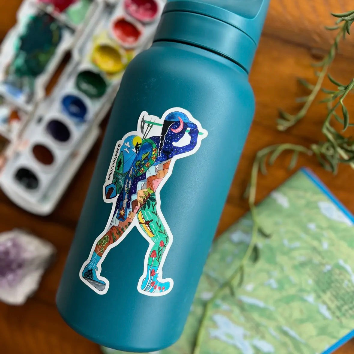 Abstract Hikes Stickers