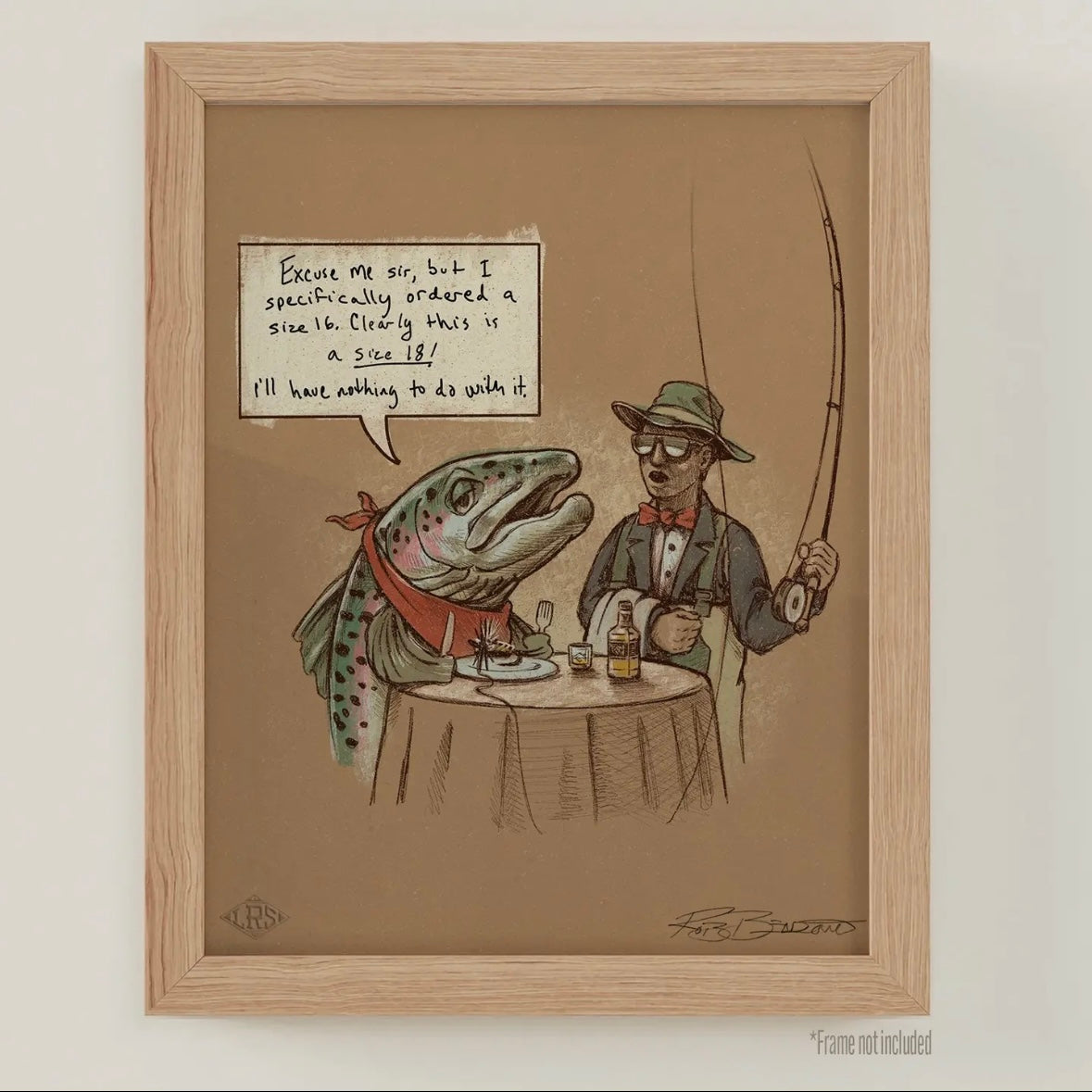Lakes Rivers Streams Trout Snob Dry Fly Print