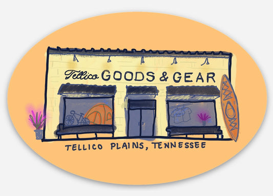 Tellico Plains Stickers - Locally Illustrated