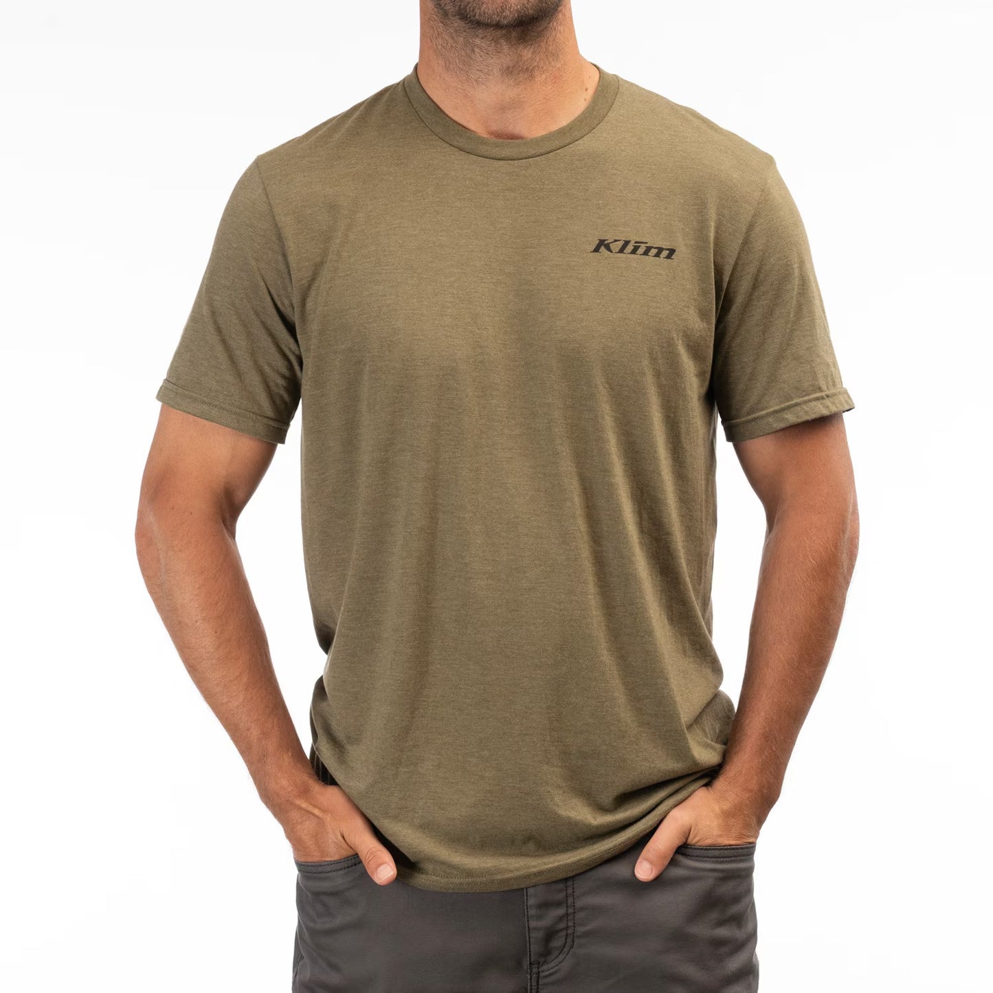 KLIM Mountain Peak Tri-blend Tee Military Green Frost - Black