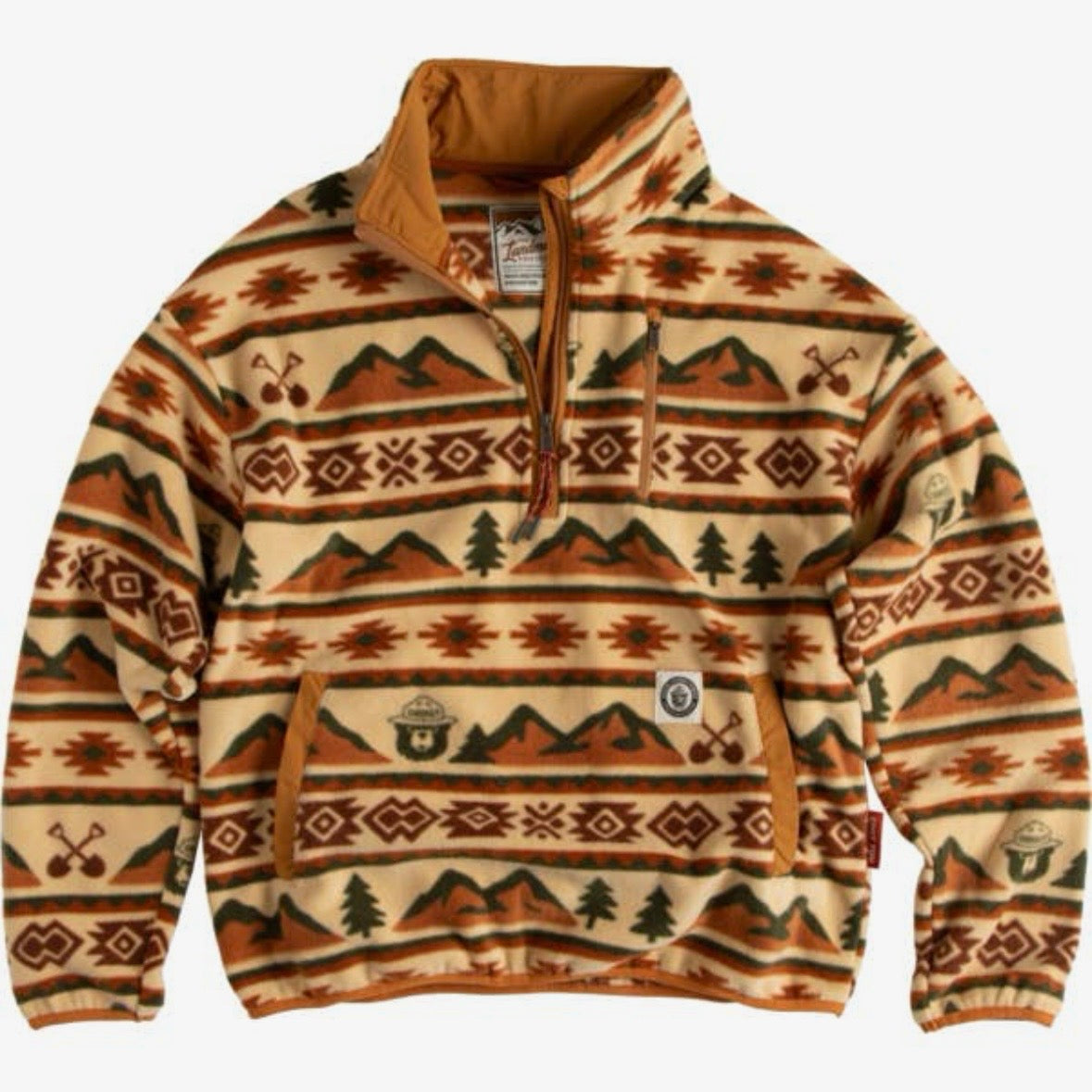 The Landmark Project Smokey Bear Unisex Half Zip Fleece - Western Fade