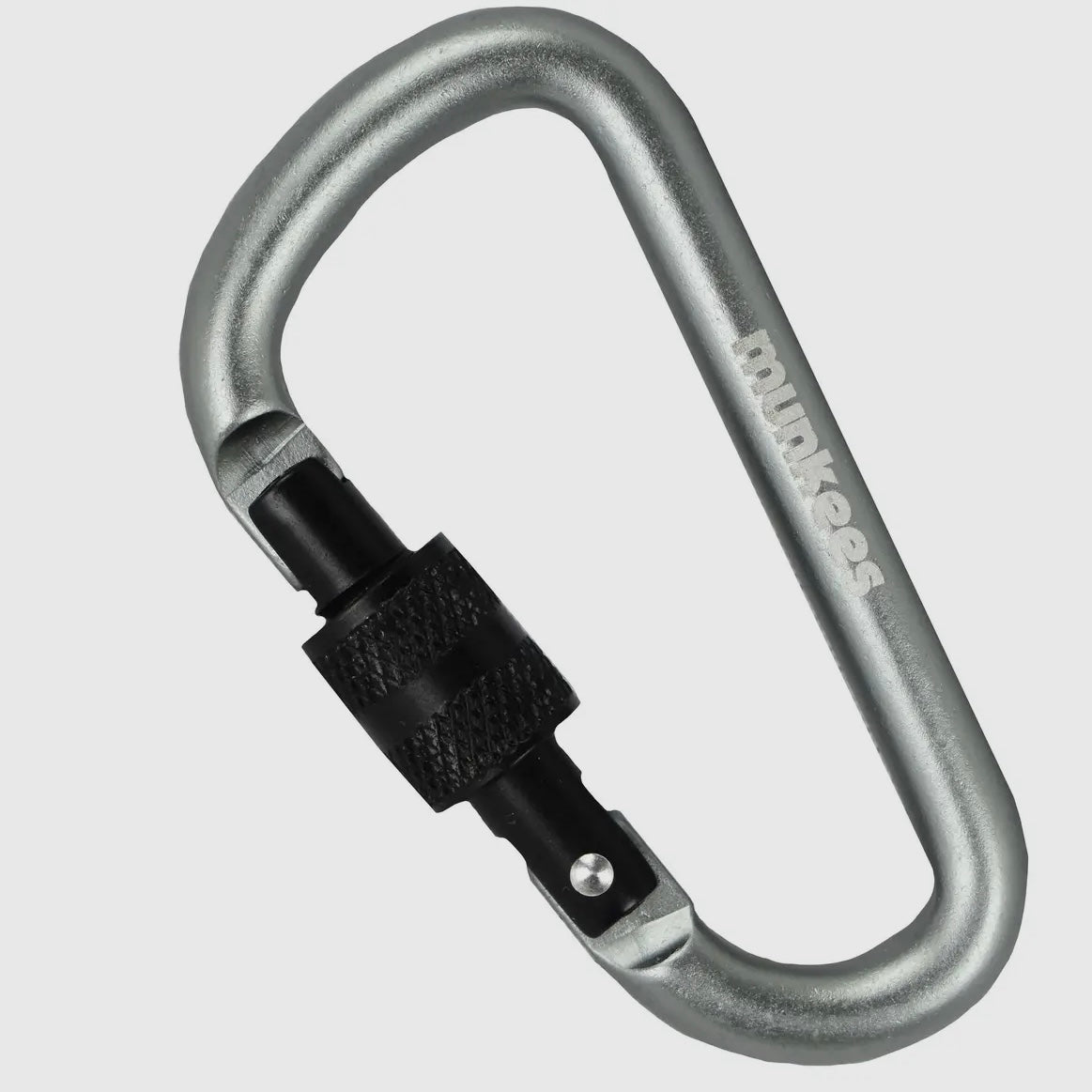 D Shaped Carabiner with Screw Lock