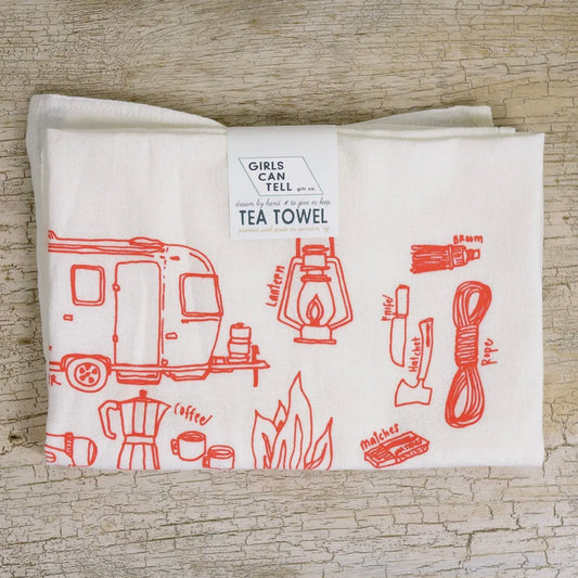 Camping Tea Towel