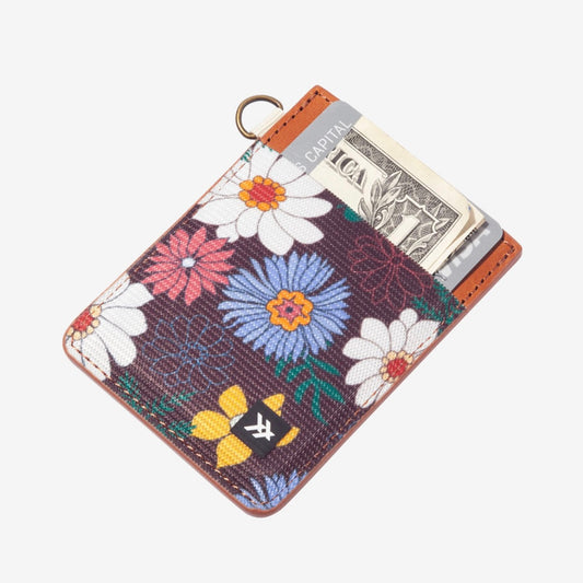 Thread Vertical Leather Wallet