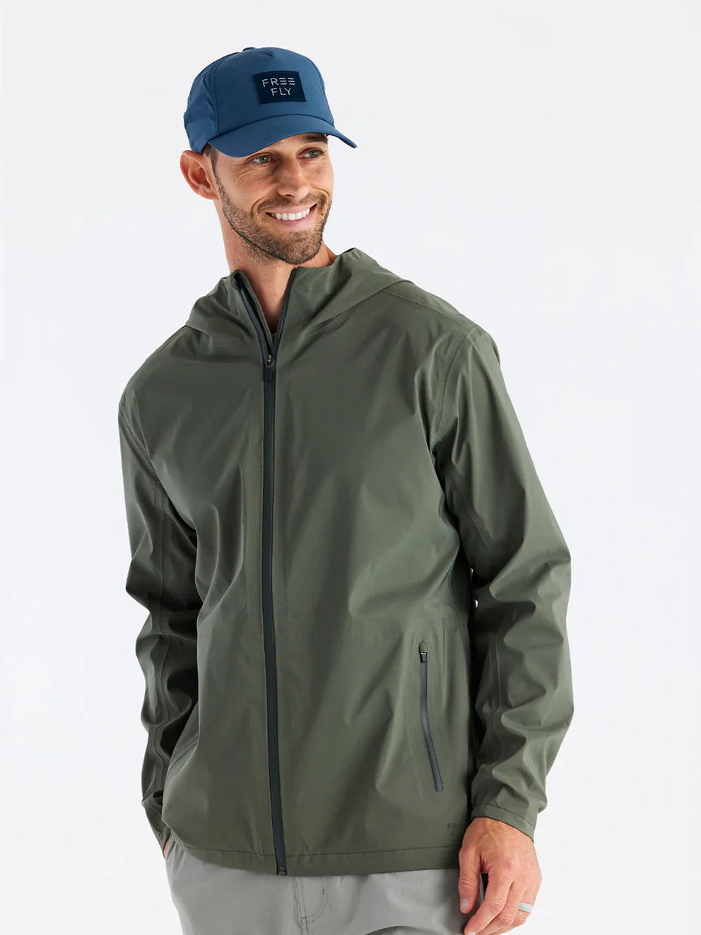Free Fly Men's Cloudshield Rain Jacket - Dark Olive