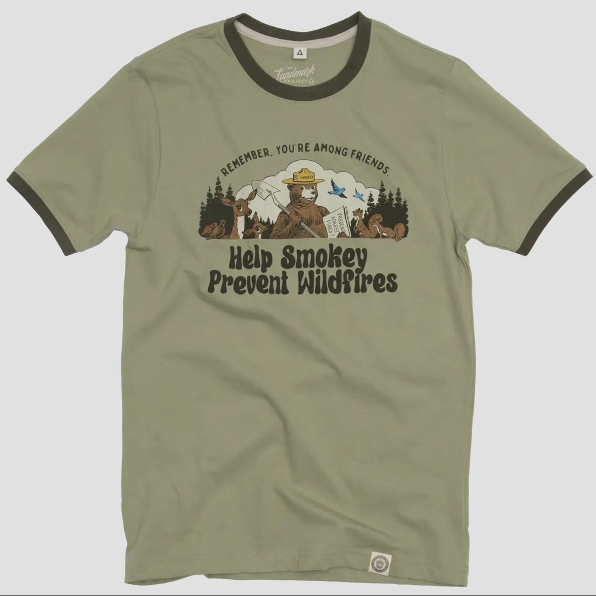 The Landmark Project Smokey Among Friends Ringer Tee