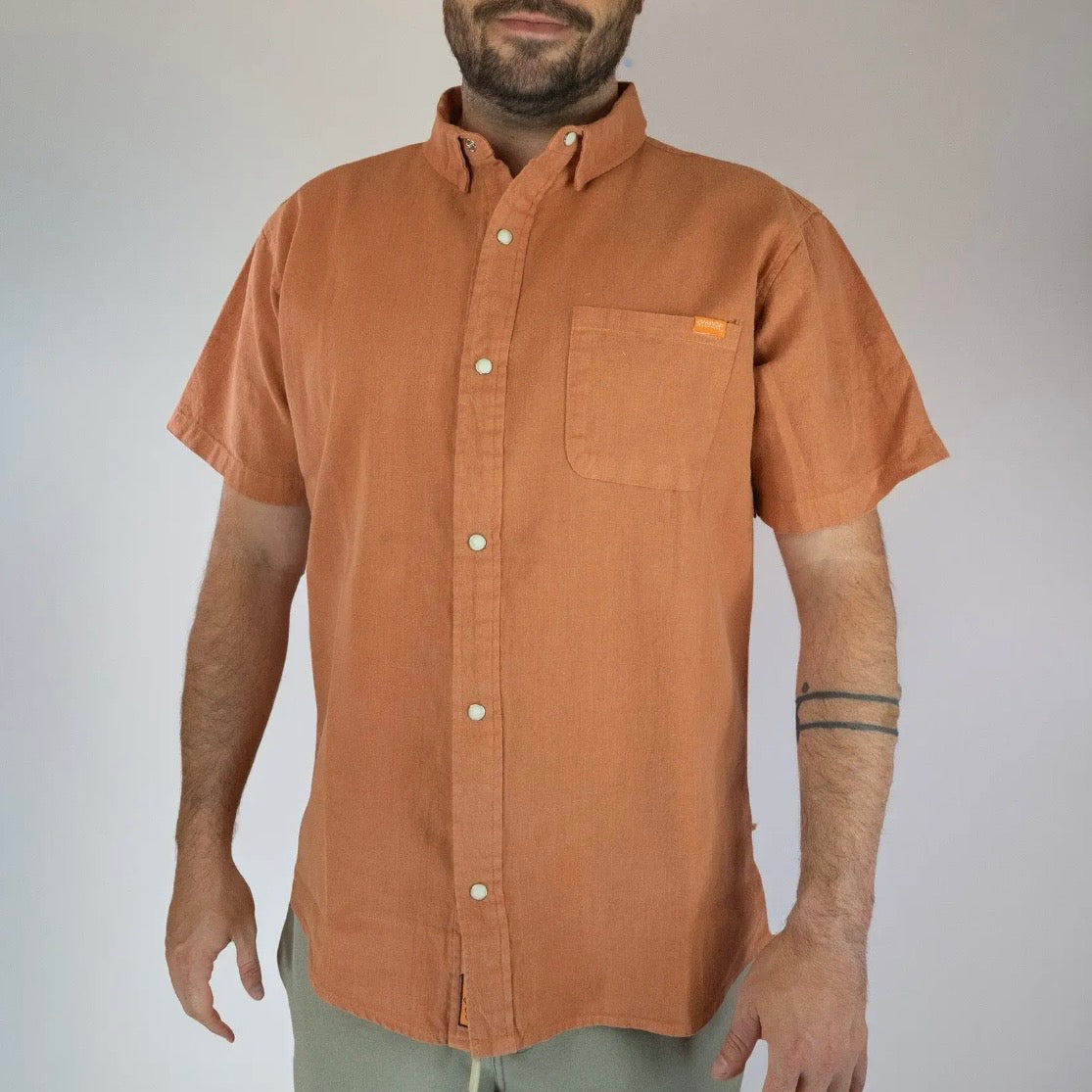 Savage Supply Terracotta Linen Ramblin' Button-Down