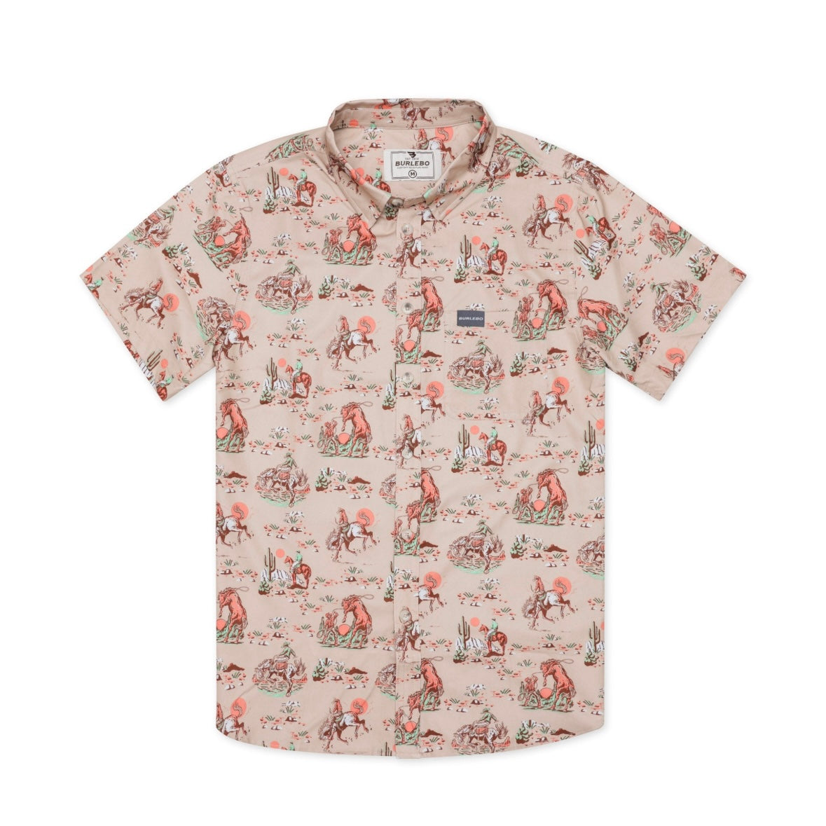 Burlebo Performance Button Up - Cowboy Up Khaki