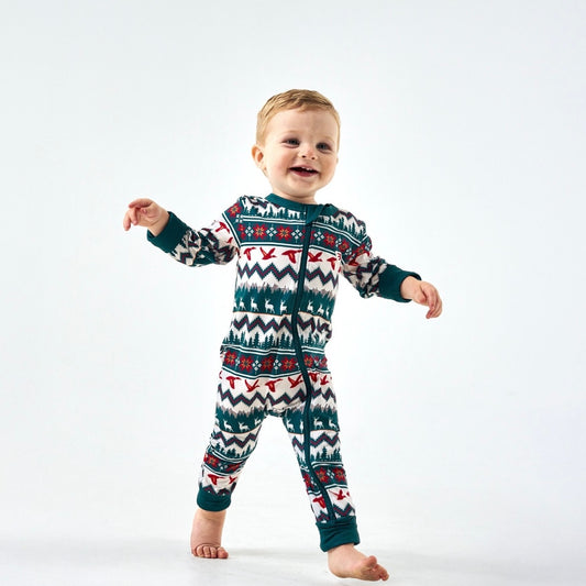 Burlebo Baby Zip-Up Christmas