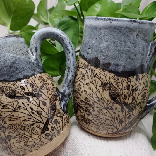 Turtle Hollow Pottery Birds & Branches Mug